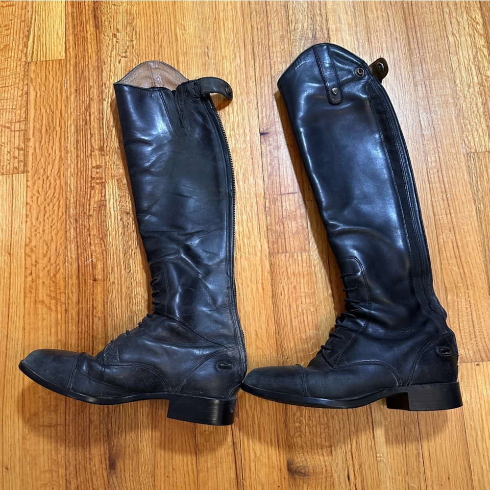 Ariat 'Heritage Contour' Field Boots in Black tall  riding boots - Women's 7.5B